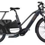 Vélo Cargo Longtail Électrique O2 Feel Equo 7.2 Shimano Nexus 5V 720 Wh 20/26'' Gris Anthracite Pack Family