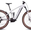 VTT Électrique Tout-Suspendu Cube Stereo Hybrid One44 Pro 800 Shimano Cues 11V 800 Wh 29'' Blanc Cotton Gris 2025