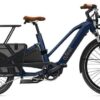 Vélo Cargo Longtail Électrique O2 Feel Equo Cargo Boost 3.1 Shimano Altus 9V 432 Wh 20/26'' Bleu Boréal  Pack Family