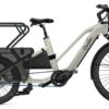 Vélo Cargo Longtail Électrique O2Feel Equo Cargo 7.3 Shimano Nexus 5V Courroie 835 Wh 20/26'' Beige Pack Family