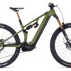 VTT Électrique Tout-Suspendu Cube Stereo Hybrid One55 C:68X TM 750 Shimano Deore XT 12V 750 Wh 29'' Vert Olive 2024